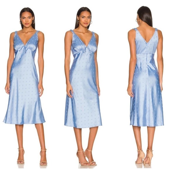 Majorelle Marianne Midi Dress in Victorian Blue - Picture 1 of 10